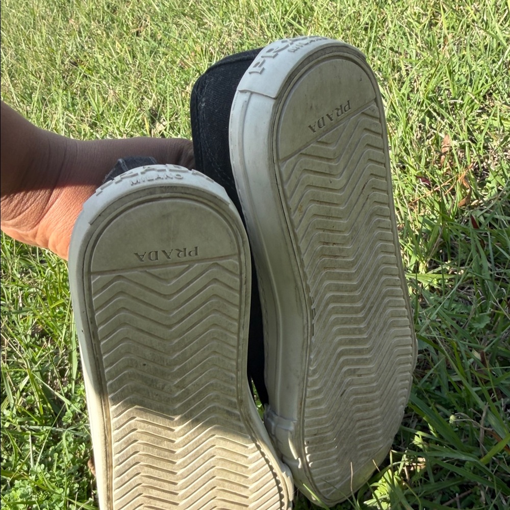 Prada Black and Cream Casual Sneakers - Picture 6 of 8